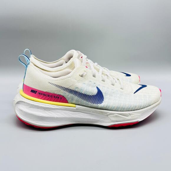 Nike Shoes Mens 9 White Flyknit ZoomX Invincible Run 3 Road Running Sneakers - Picture 1 of 13